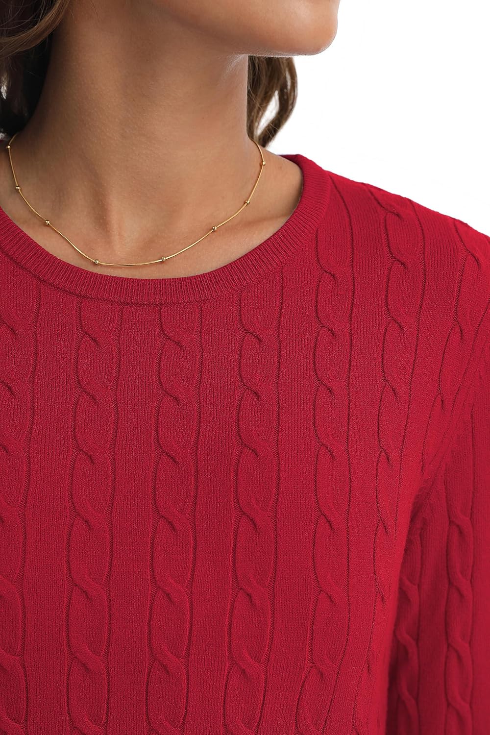 QUALFORT Womens Lightweight Cable Knit Soft Business Casual Trendy Pullover Sweaters 2026 - Image 7