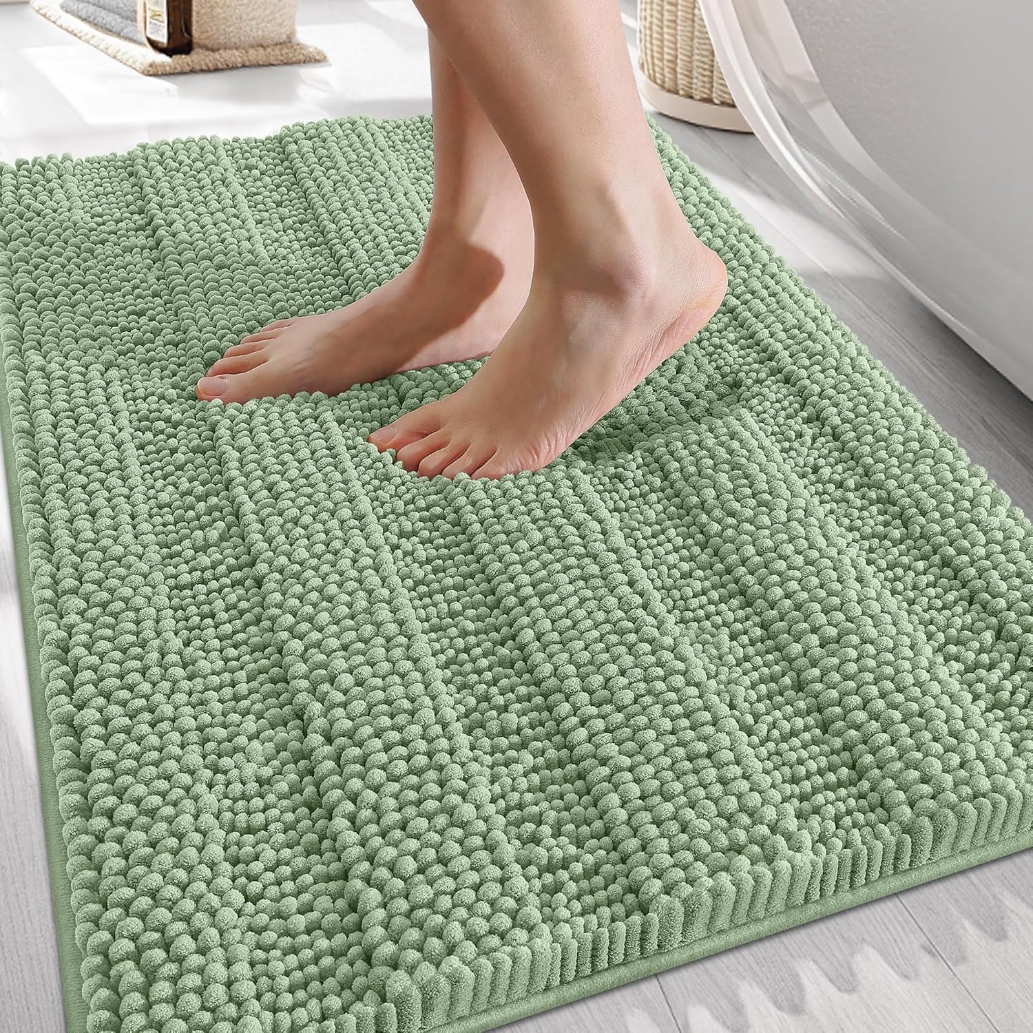 Amazon.com: OLANLY Thick Bathroom Rugs 30x20, Extra Soft Absorbent ...