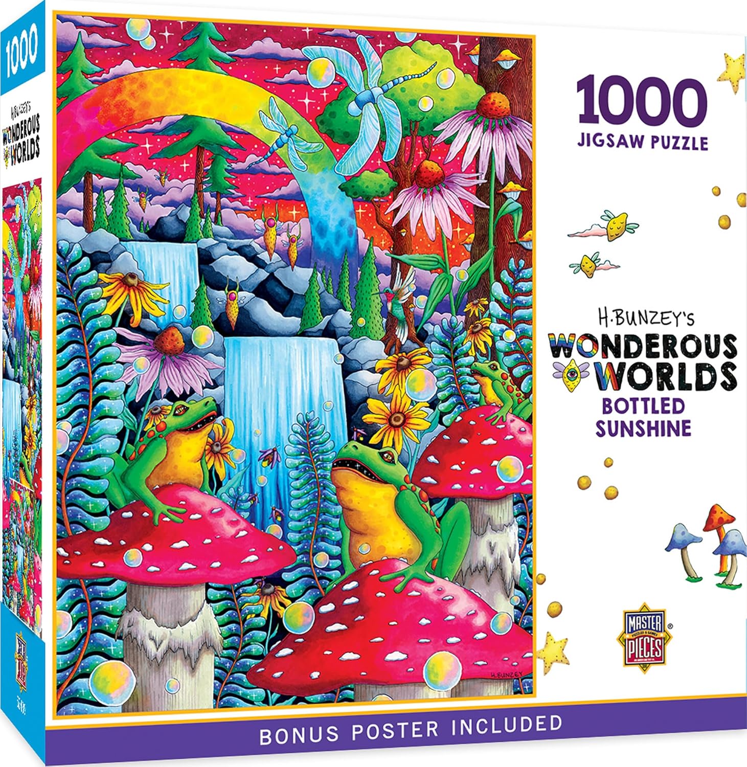 MasterPieces 1000 Piece Jigsaw Puzzle for Adults - Bottled Sunshine - Vibrant Waterfall & Fantasy Forest - 19.25"x26.75"