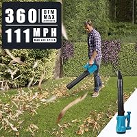 Honeyhouse 18V akkumulátoros lombfúvó Makita kompatibilis, 50 m/s szélsebesség 8