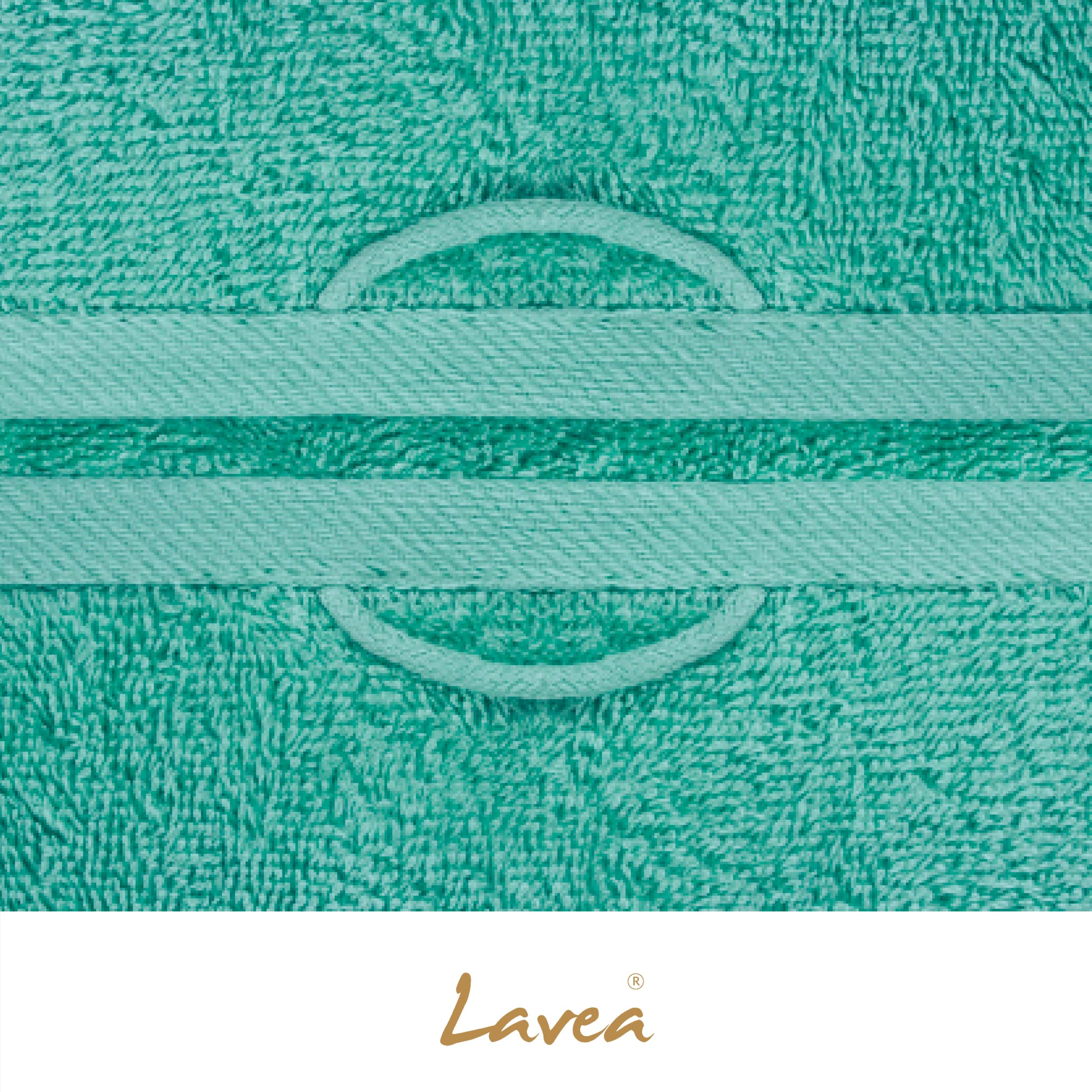 Lavea® Set di Asciugamani da 10 pezzi - 100% Spugna di Cotone - 4 Asciugamani Viso, 2 Teli doccia, 2 Asciugamani Ospiti, 2 Lavette - per Casa Hotel Spa - Turchese