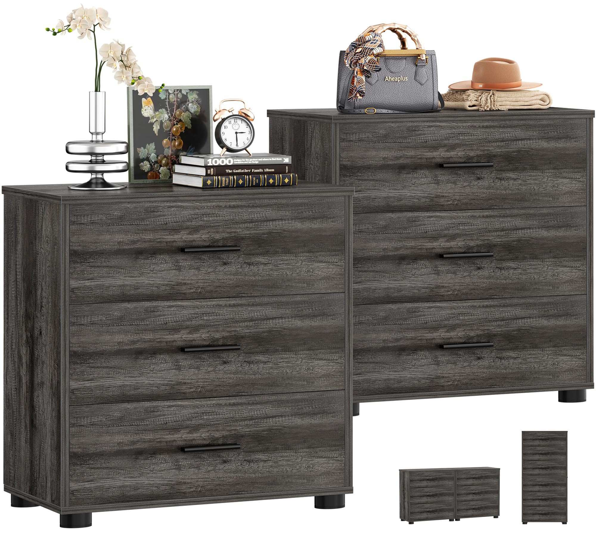Amazon.com: Aheaplus Closet Drawers Set of 2, Wood Closet