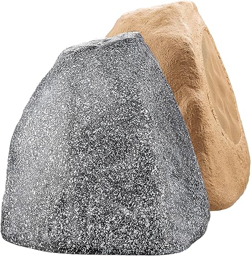 Miniatura 9 de OSD Audio RS670 parlante con forma de roca para exteriores de alta definición, par RS670 Marrón