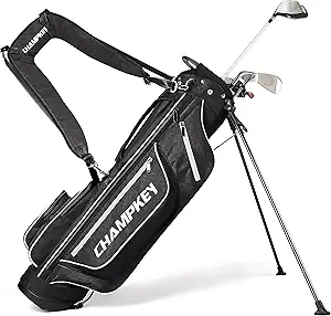 CHAMPKEY Lightweight Golf Stand Bag | Professional Pitch Golf Bag Ideal for The Driving Range, Par 3 and Executive Courses