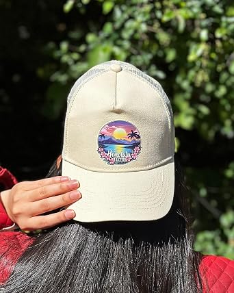 Santorini Greece Keepsakes Unisex Mesh Back Trucker Hat with Adjustable Snapback
