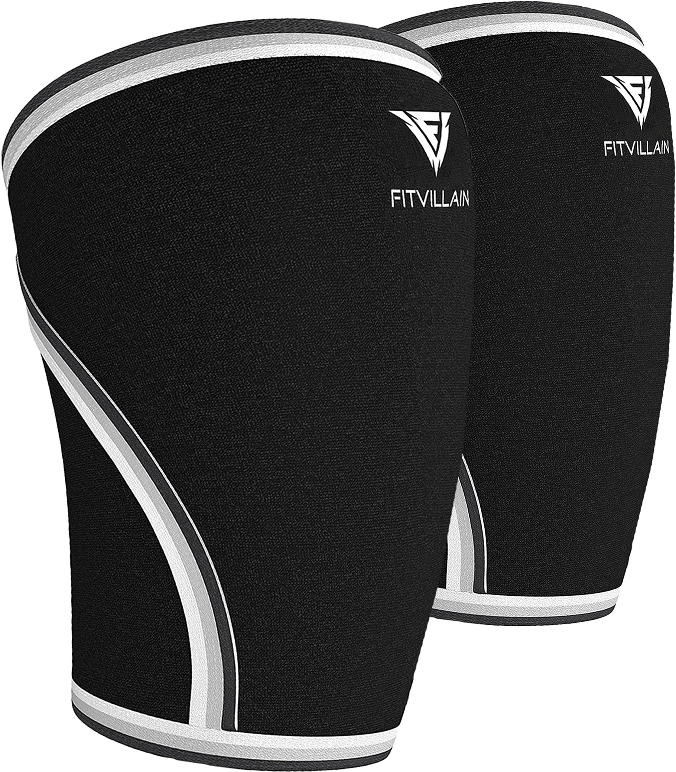 Knee Compression Support Sleeves for Weight Lifting - Gym, Powerlifting, Crossfit, Heavy Squatting, Deadlift Workout Training 7mm Neoprene Ligament Injury Recovery Guard - Men & Women 1 Pair (S)
