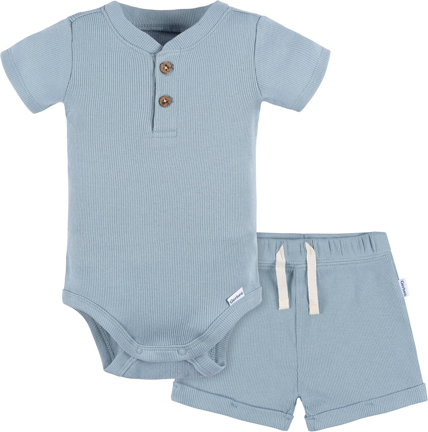 Gerber Unisex Baby Bodysuit and Short Set