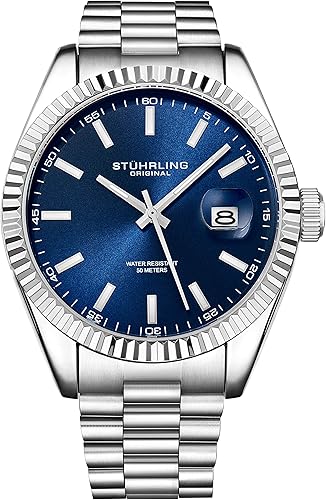 Stuhrling Original Symphony Regent Coronet Reloj de pulsera de acero inoxidable para hombre