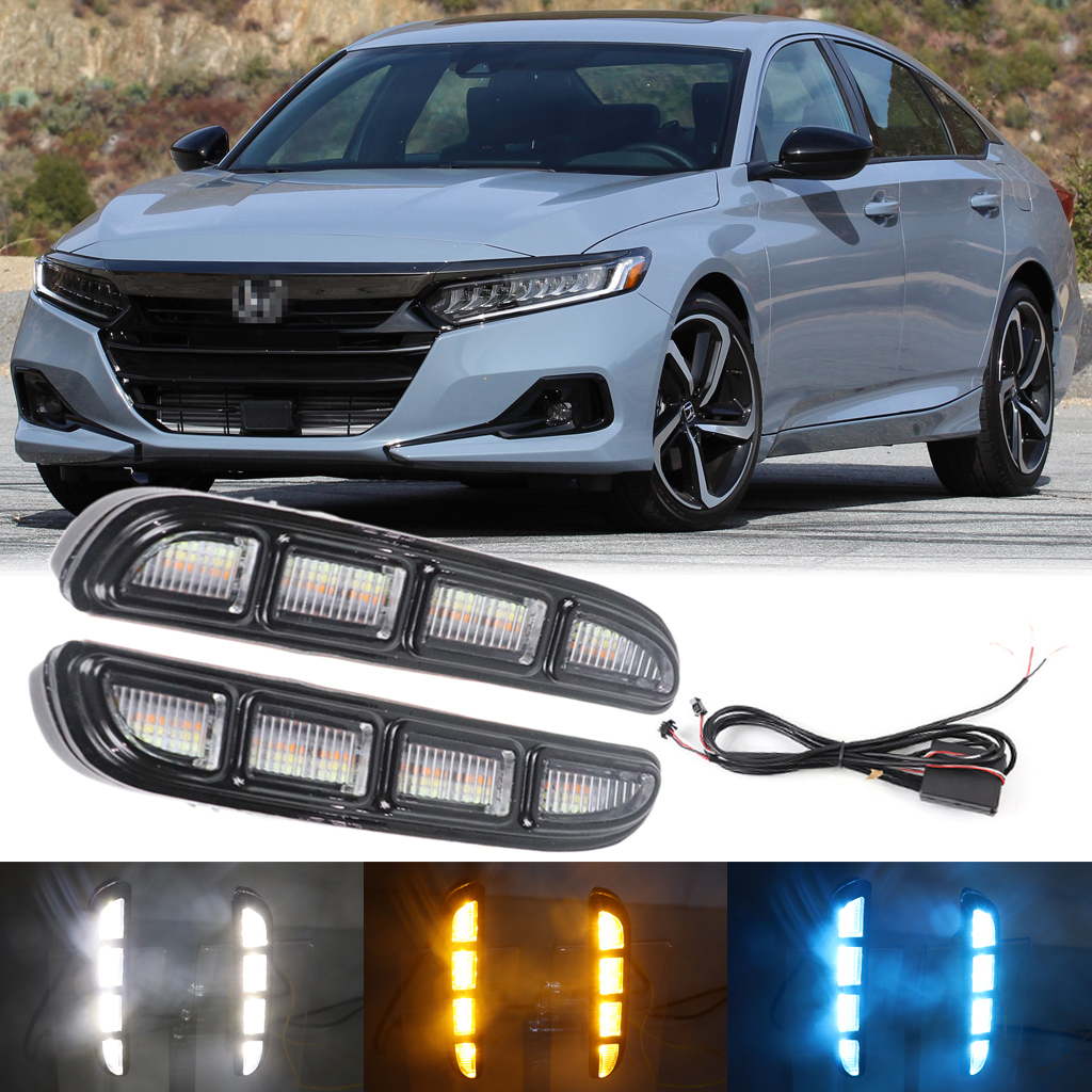 Switchback 28-SMD LED Kit For 2016-2017 Honda Accord As Turn Signal Lights&DRL E - Foto 8