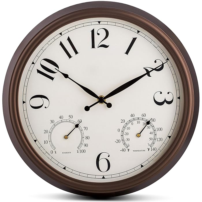 Buy Bernhard Products Indoor/Outdoor Wall Clock Bronze 13 Inch