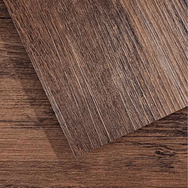 VallisCo Peel and Stick Vinyl Flooring 36 Pack 54 Sq.Ft, Waterproof Vinyl Flooring Peel and Stick for Office, Living Room, Bathroom, Kitchen - Unique Design, Easy to Install Floor, Brown