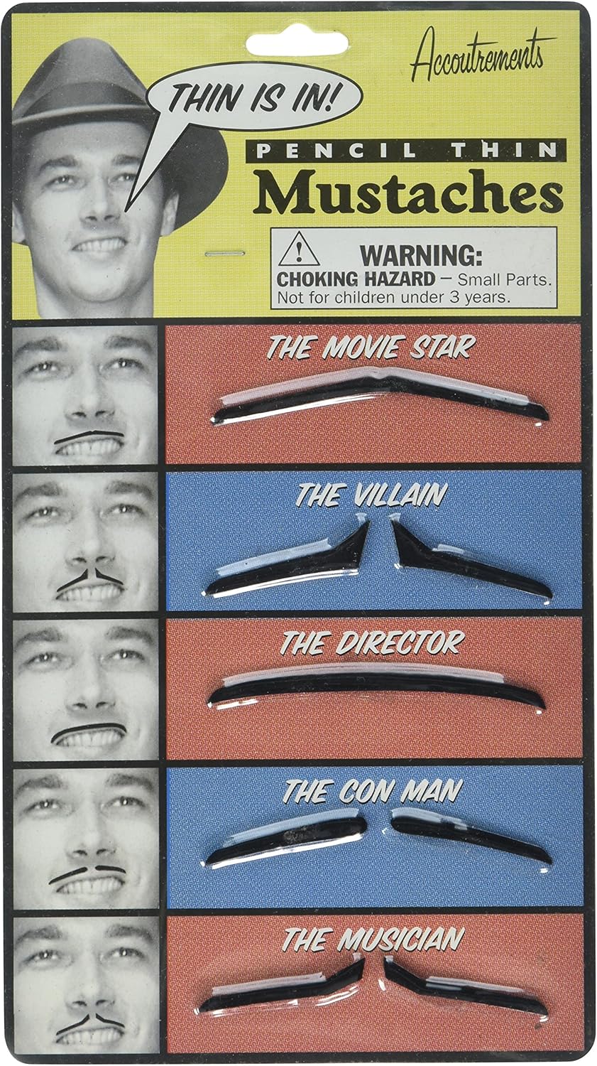 Accoutrements Pencil Thin Mustache Set