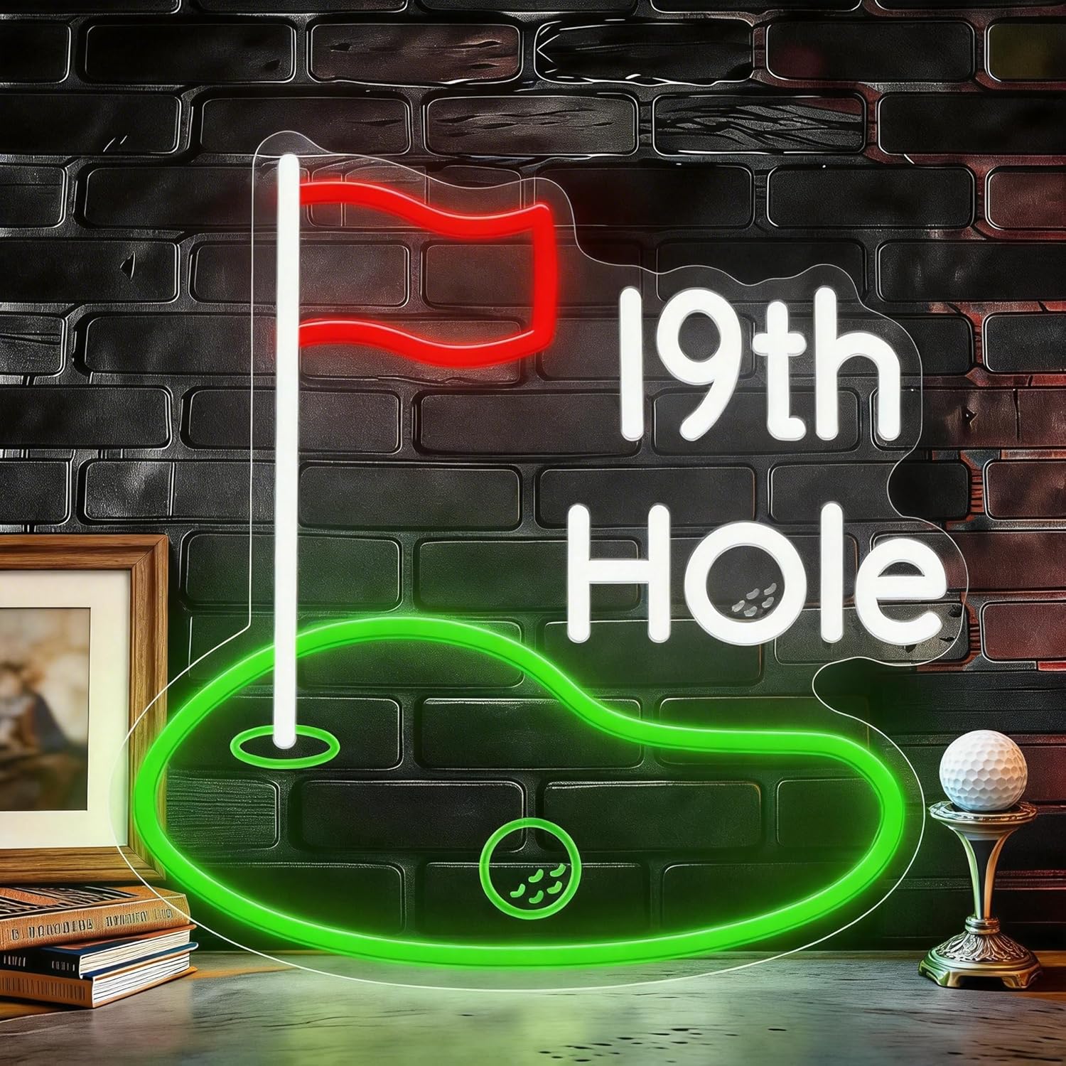 LET'S PAR TEE Neon Sign, Golf Neon Light for Wall Decor, Dimmable LED Golf Light Up Sign for Men Husband Club Gym Bedroom Restaurant Decor Father’s Day Gifts（12.91 x 10.99 inches）