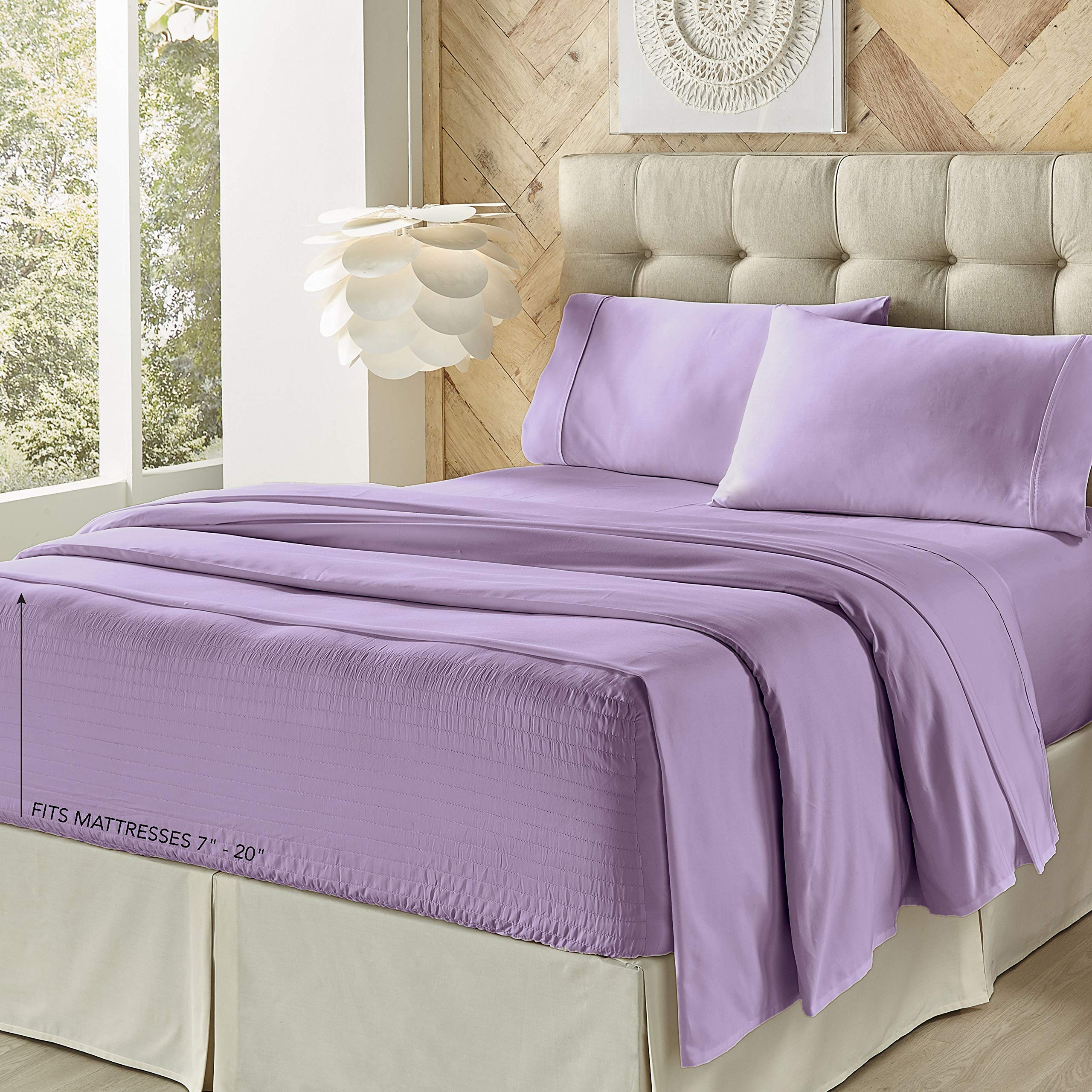 Five Queens Court Royal Fit 300 TC 100% Cotton, 4 Piece Sheet Set, Lilac, 78x80 King並行輸入 Five Queens Court Royal Fit Plush Microfiber, 4 Piece Sheet Set, Burgundy,  54x75 Full : : Home \u0026 Kitchen