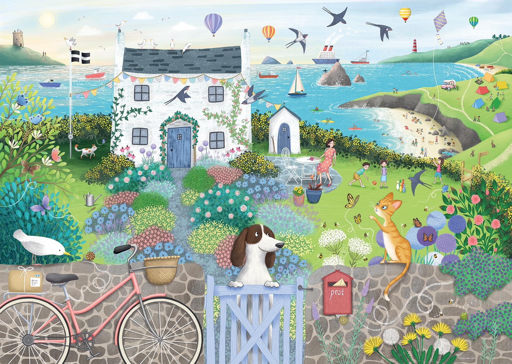 Ravensburger Women's Coastal Cottage 1000 Piece Jigsaw Puzzle