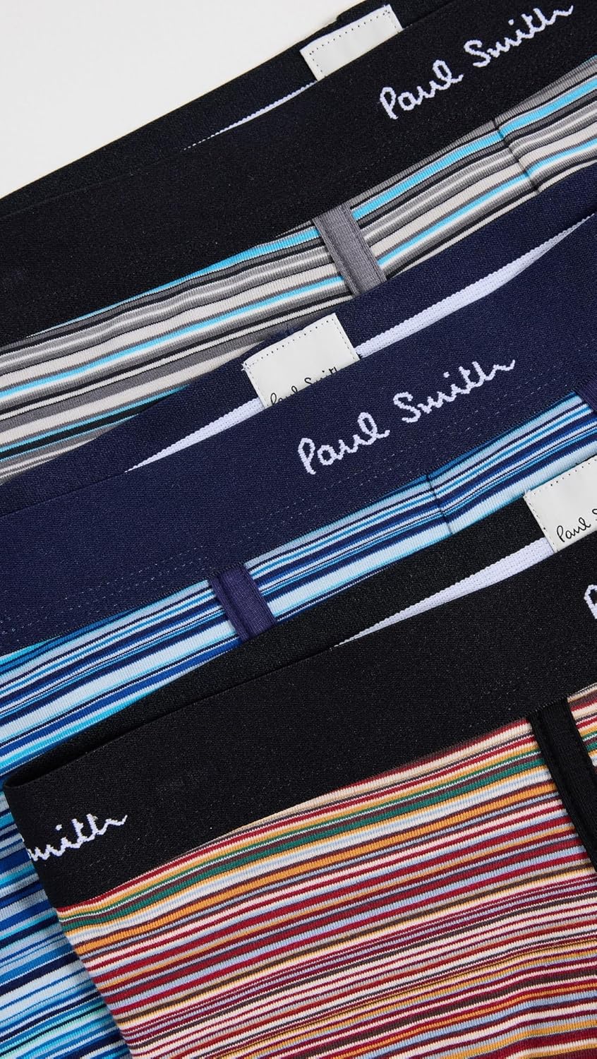 Paul Smith Men's 3 Pack Multi Stripe Trunks