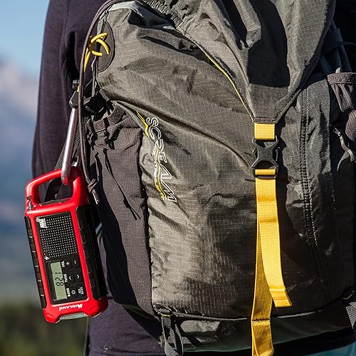 Miniatura 8 de Midland ER210 - Radio AMFM compacta de emergencia con manivela, múltiples fuentes de alimentación que funciona como linterna de emergencia SOS,