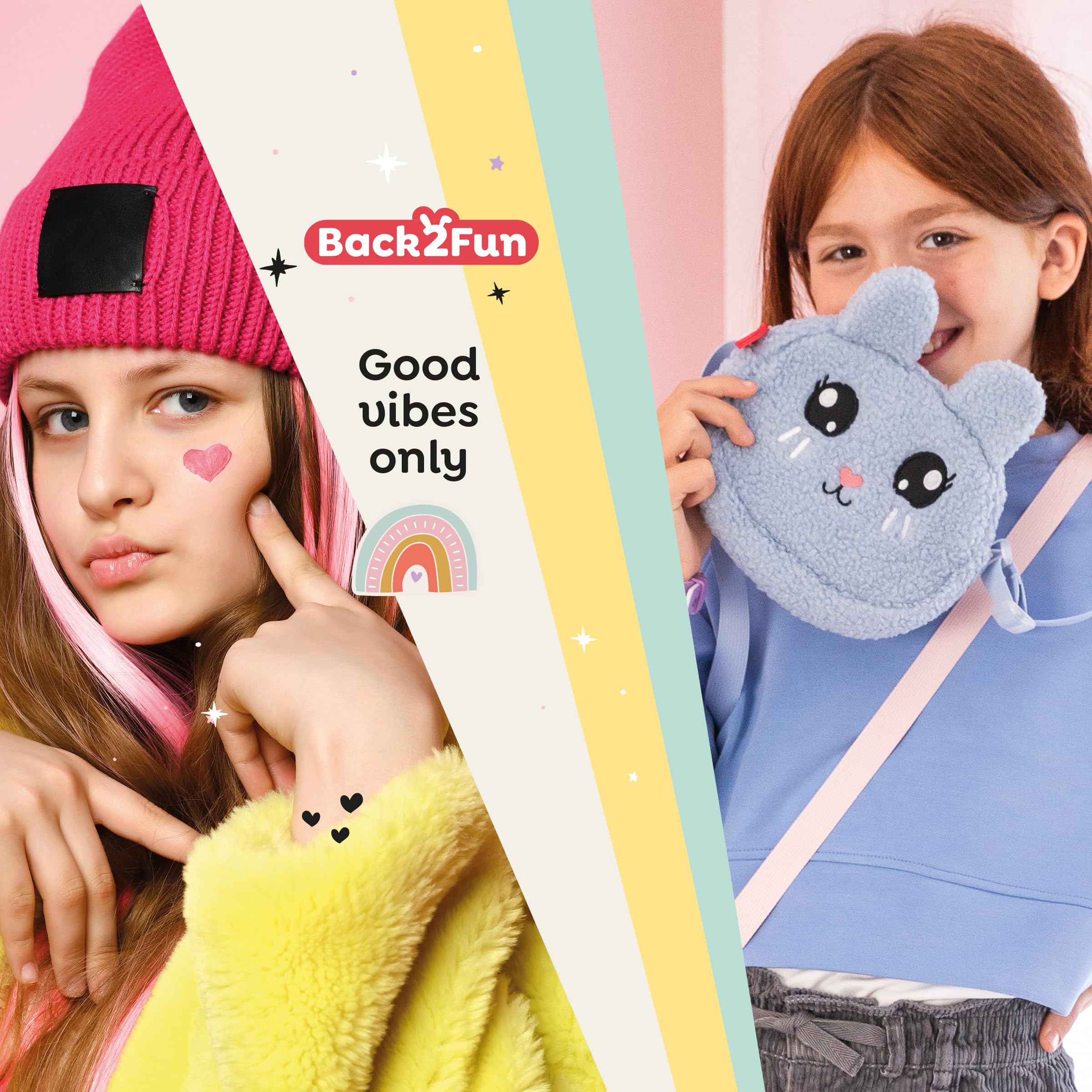 Back2Fun BORSA Pelosa Coniglio B2F, Borsa a tracolla unisex per bambini, 175 x 160 x 35 mm, blu, 175 x 160 x 35 mm