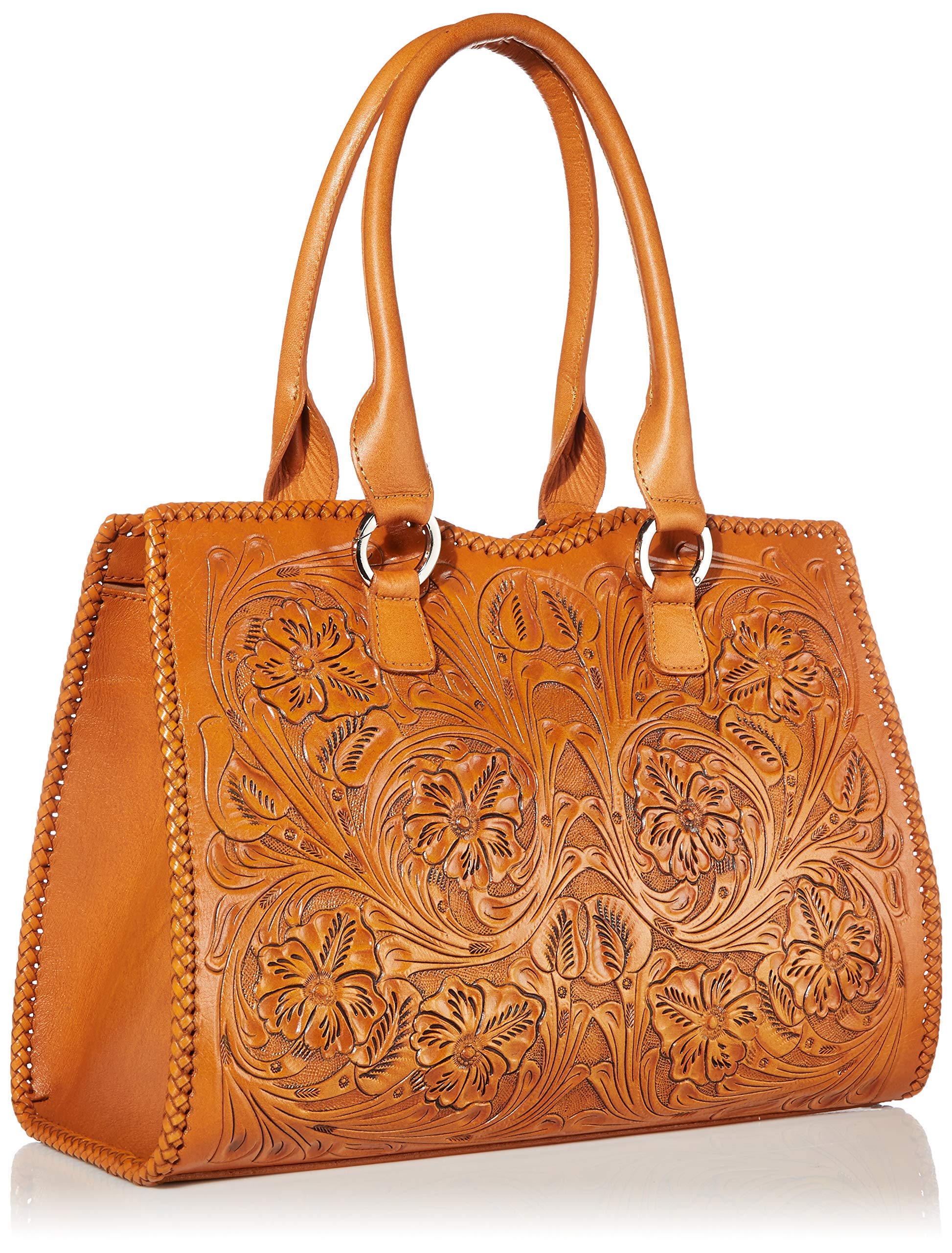 Mauzari Tooled Leather Shoulder Bag Tote for Women