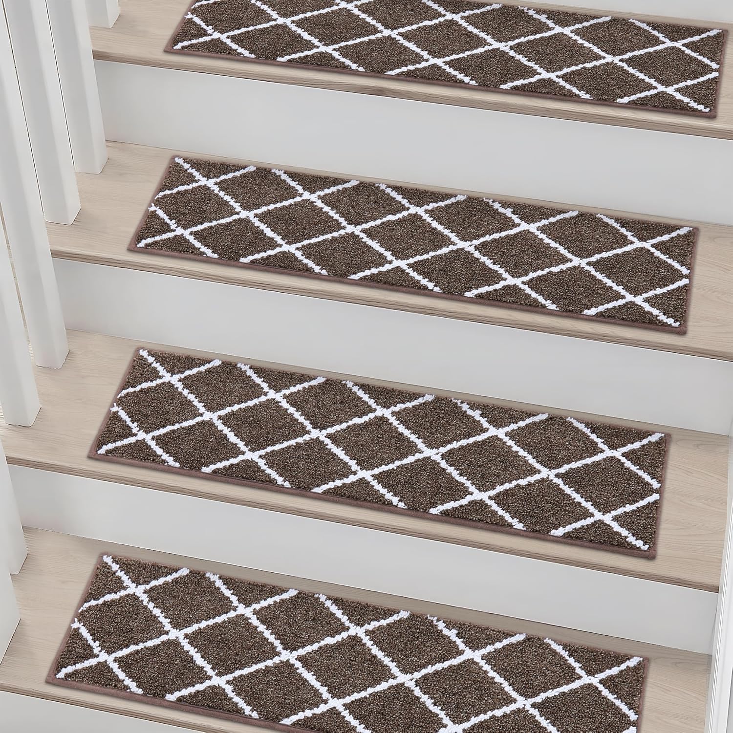 COSY HOMEER Stair Treads for Wooden Steps Non-Slip 9"x28" Edging Stair ...