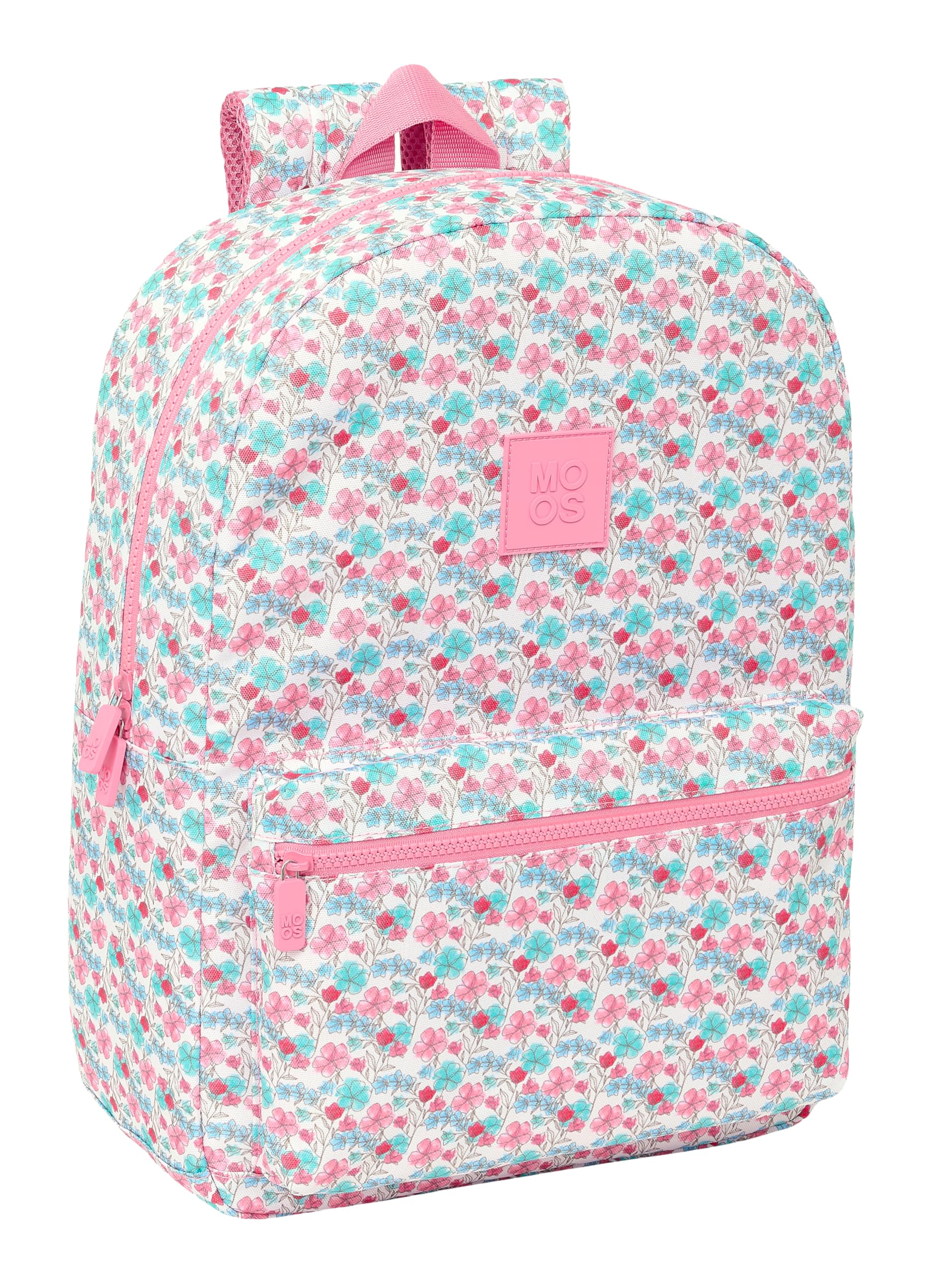 Safta MOOS Flores – Backpack for 15.6 Inch Laptop, Ideal for Different Ages, Comfortable and Versatile, Quality and Resistance, 32 x 14 x 43 cm, Multi-Coloured, multicoloured, Estándar, Casual