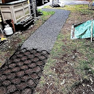 Gravel Stabilizer, HDPE Geo Grid Ground Gravel Grid,Geocell Ground Grid for Gravel Driveway, 2 Inch Thick Expansion Foldable Geo Grid Driveway Stabilization Grids，Lawn/Path/Garden (Size : 4x10m(13x33