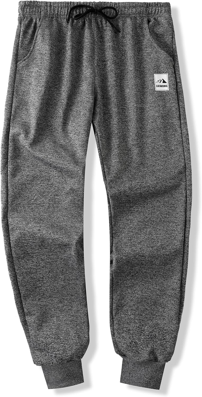 LAIWANG Men's Warm Lined Athletic Sweatpants Jogger Fleece Pants Winter Warm Track Pants