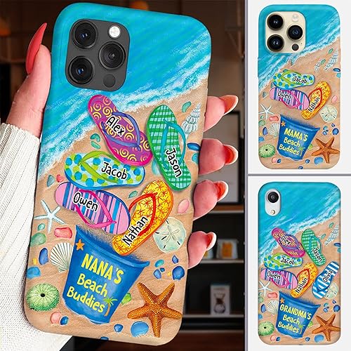 Funda personalizada para teléfono Mimi, regalo para abuelas de playa de verano para abuelas, mamá, abuelas de playa, nietos personalizados, regalos