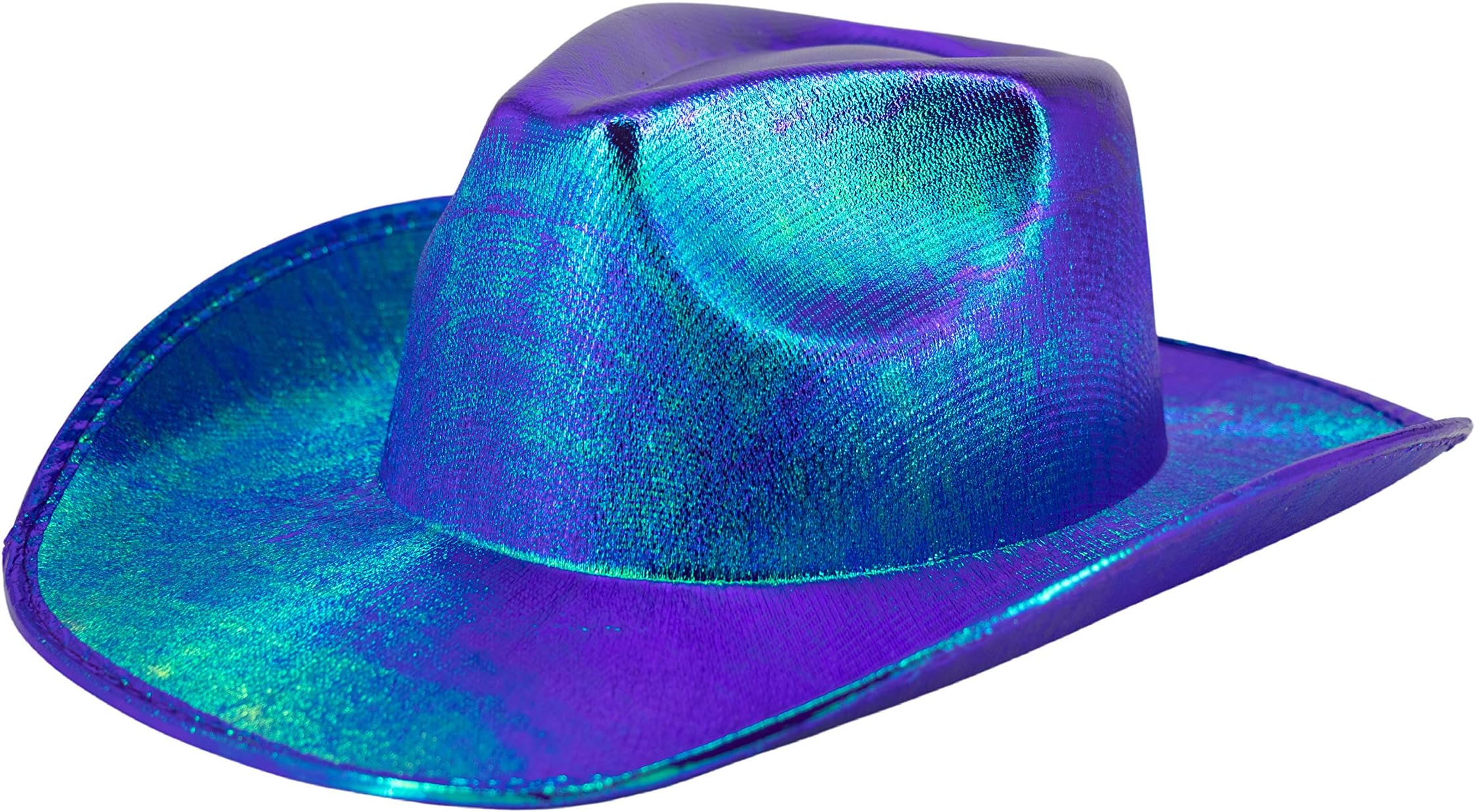 UUYYEO Neon Sparkly Cowboy Hat Party Disco Cowgirl Hat Fun