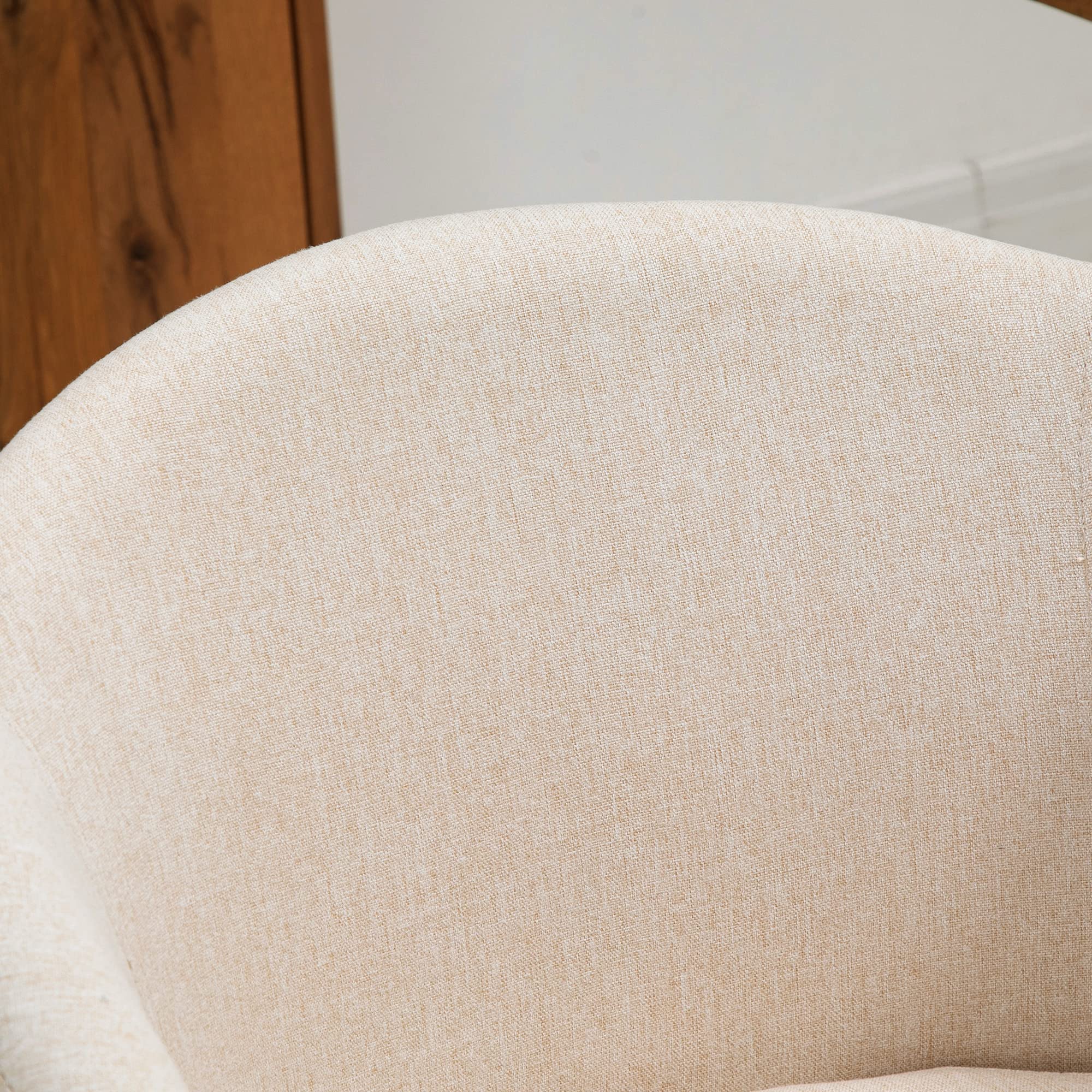 HOMCOM Esszimmerstühle 2er Set Küchenstuhl mit Rückenlehne Modern Beige