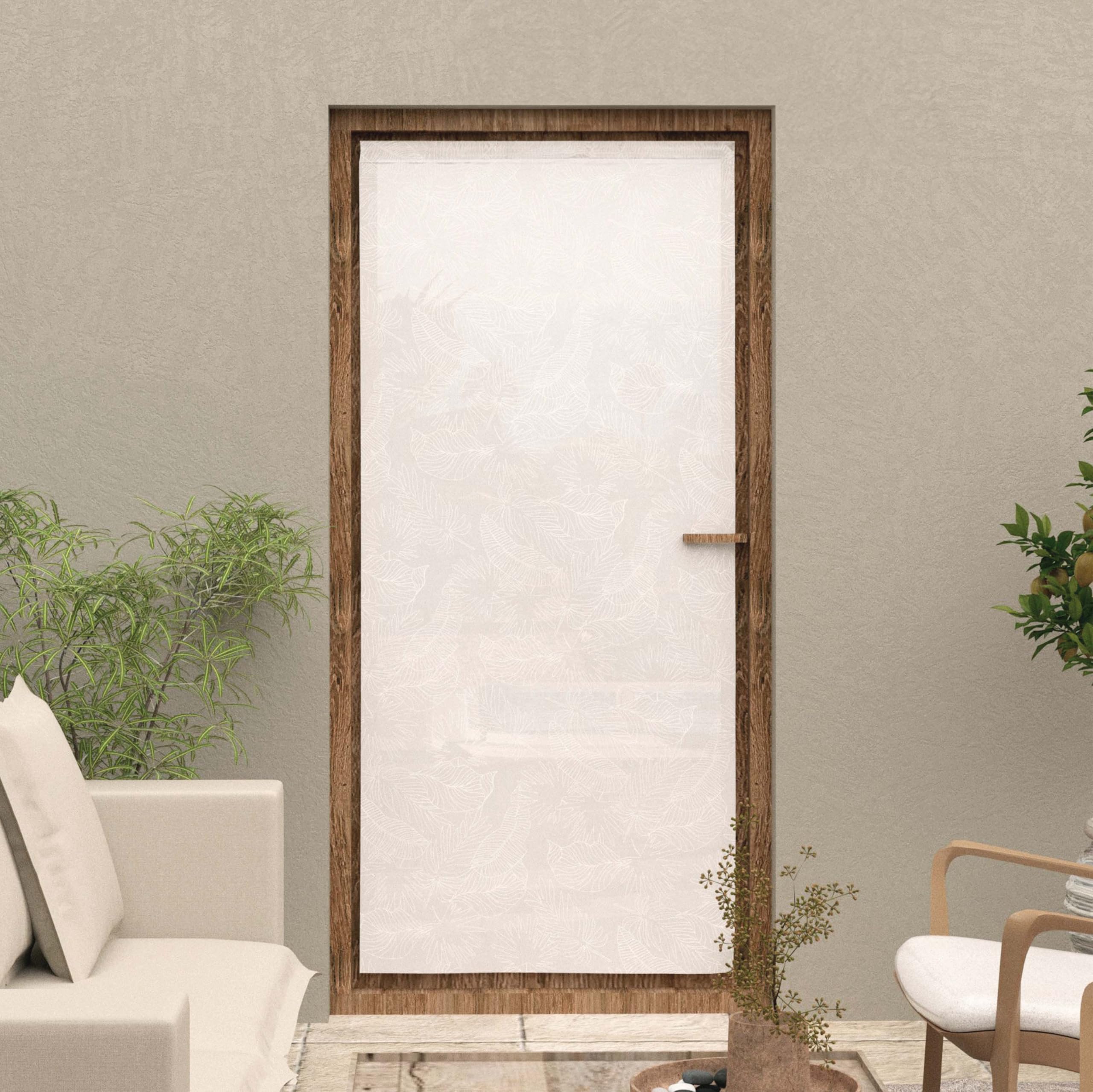 Soleil d'ocre, Celia Window Door Curtain 90 x 200 cm White