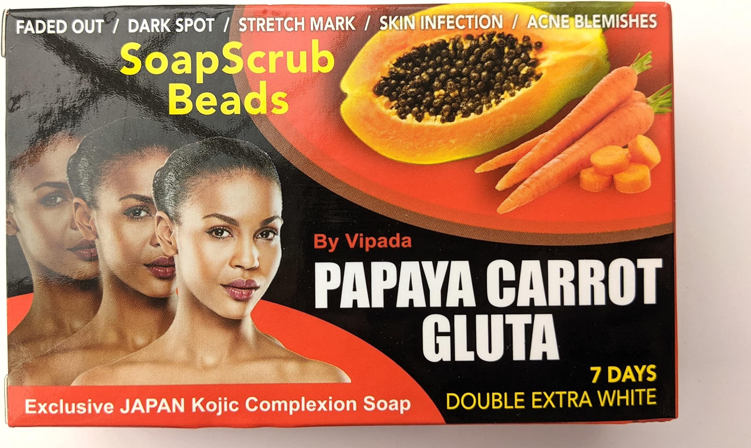 Papaya & Carrot + Gluta & Kojic Soap 160g [Japanese Formula]