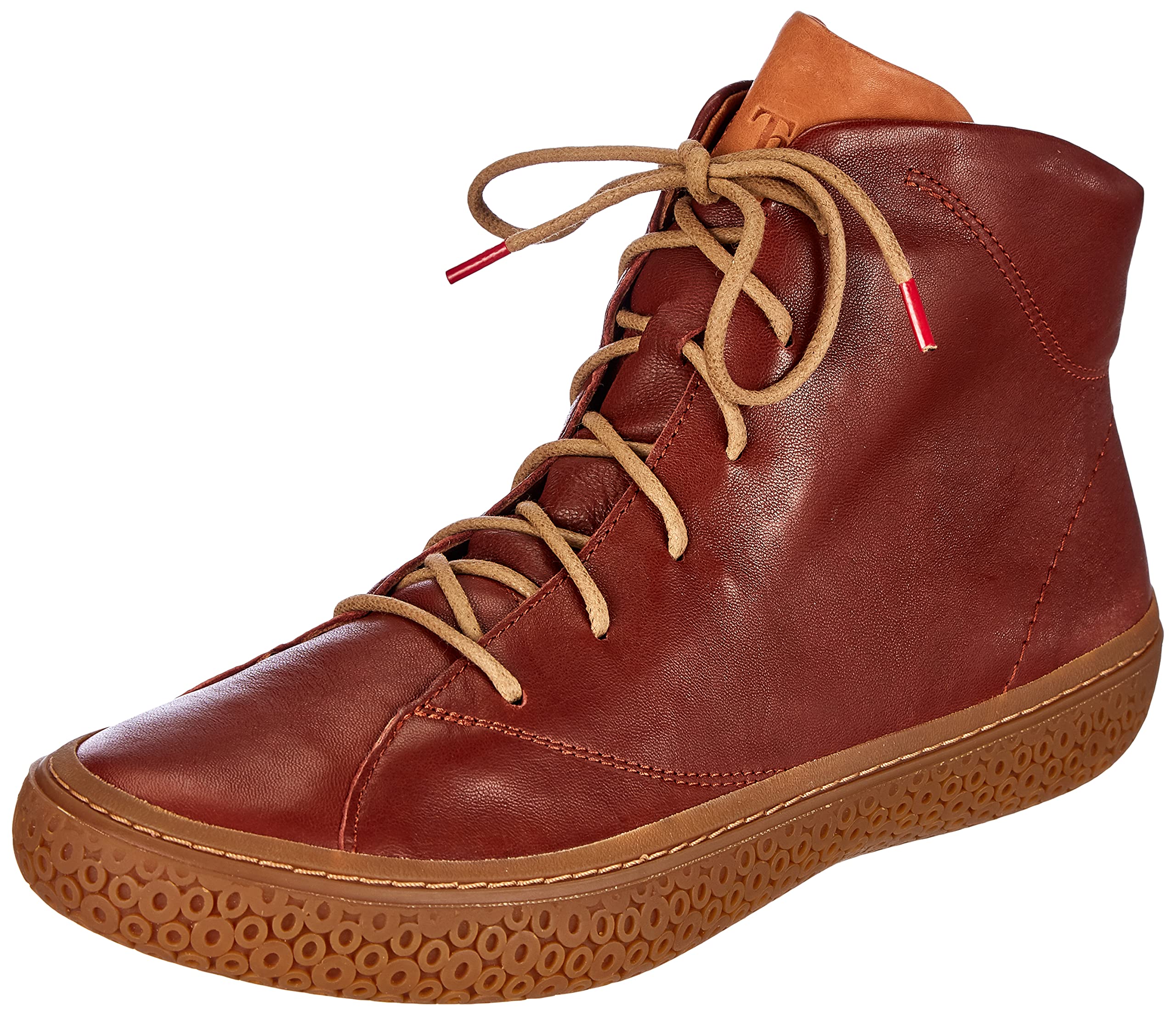 Think! Women's Tjub Chrome-Free Tanned Leather Lined Ankle Boots, 3000 chestnut combi, 39.5 EU