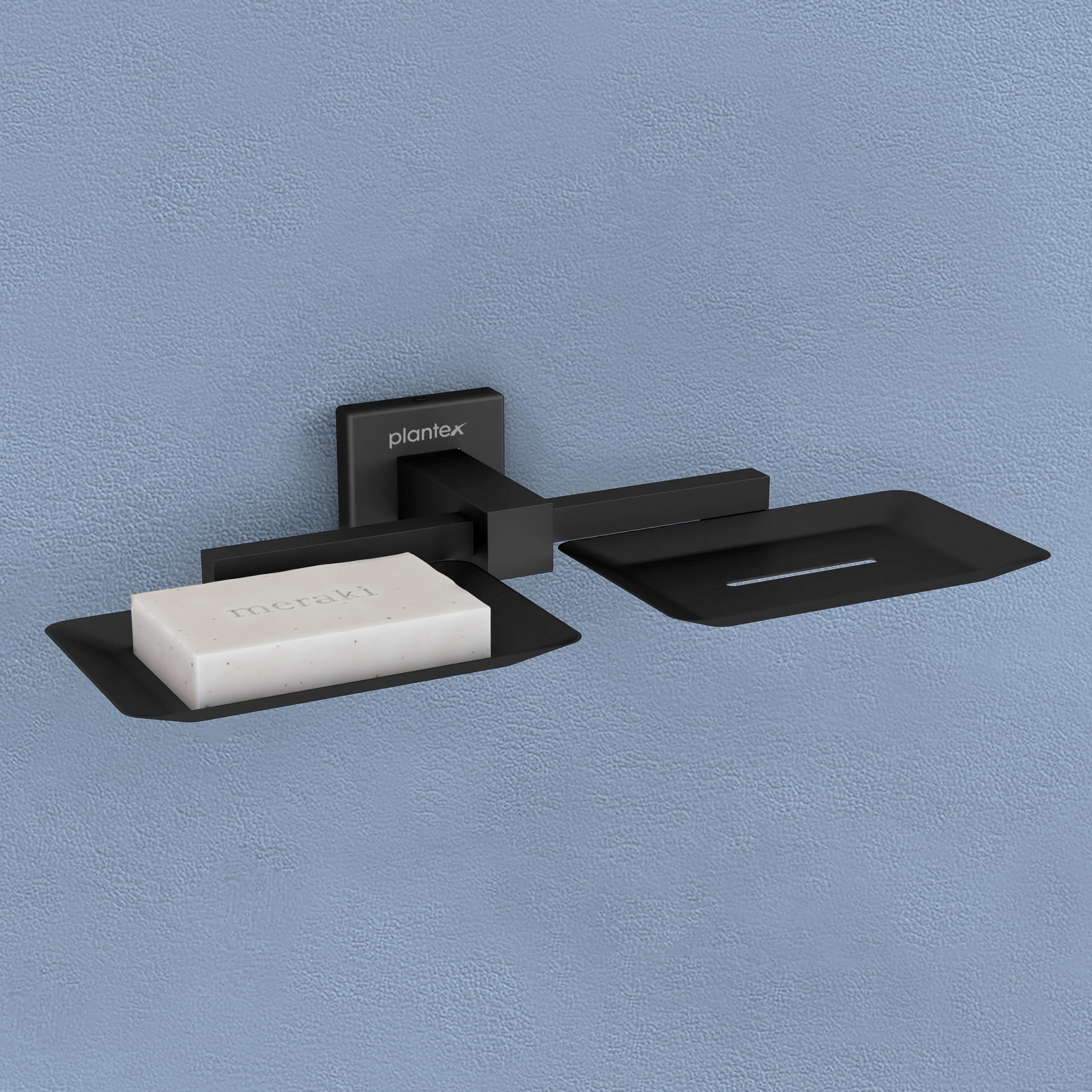 Plantex Stainless Steel Double Soap Holder for Bathroom/Soap Case/Dual Soap Dish/Bathroom Accessories - Aqua (Black) (B0CX4RK1VC) Amazon Price History, Amazon Price Tracker