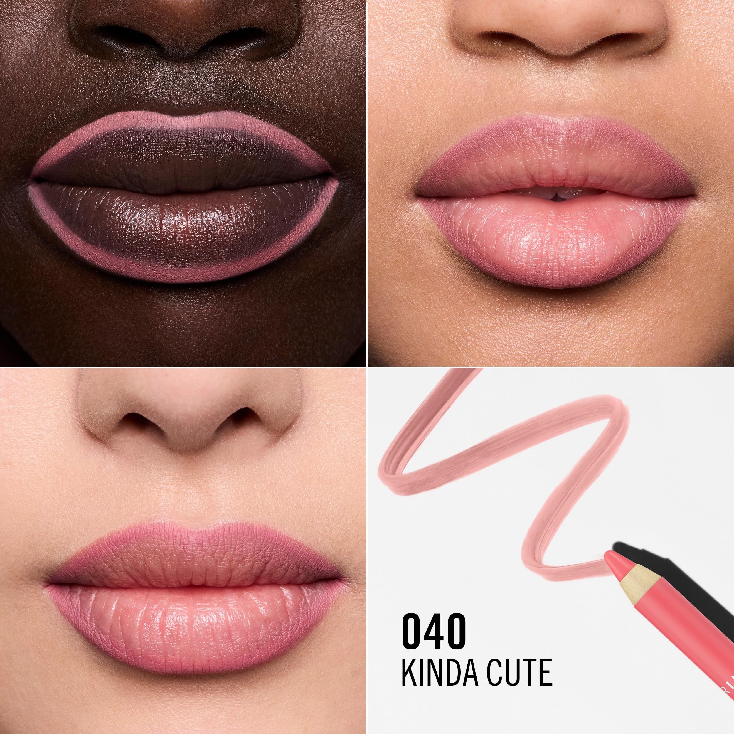 Rimmel OH MY PLUMP! Plumping Lip Liner, 040 Kinda Cute, Fuller-Looking Lips, Highly Pigmented, Ultra-Creamy Formula - Image 2