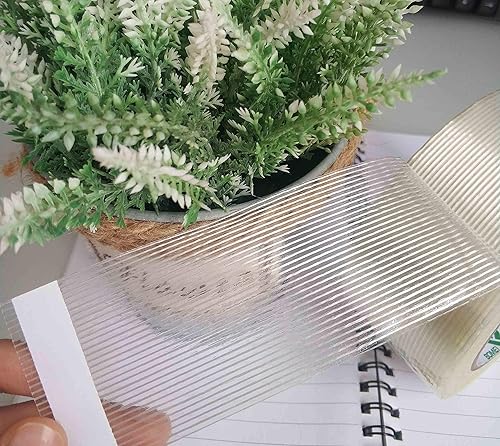 Miniatura 9 de BOMEI PACK Cinta de fleje ancha 6inch, cinta de embalaje reforzada resistente, cinta de filamento de fibra de vidrio 60yds 5.5Mil