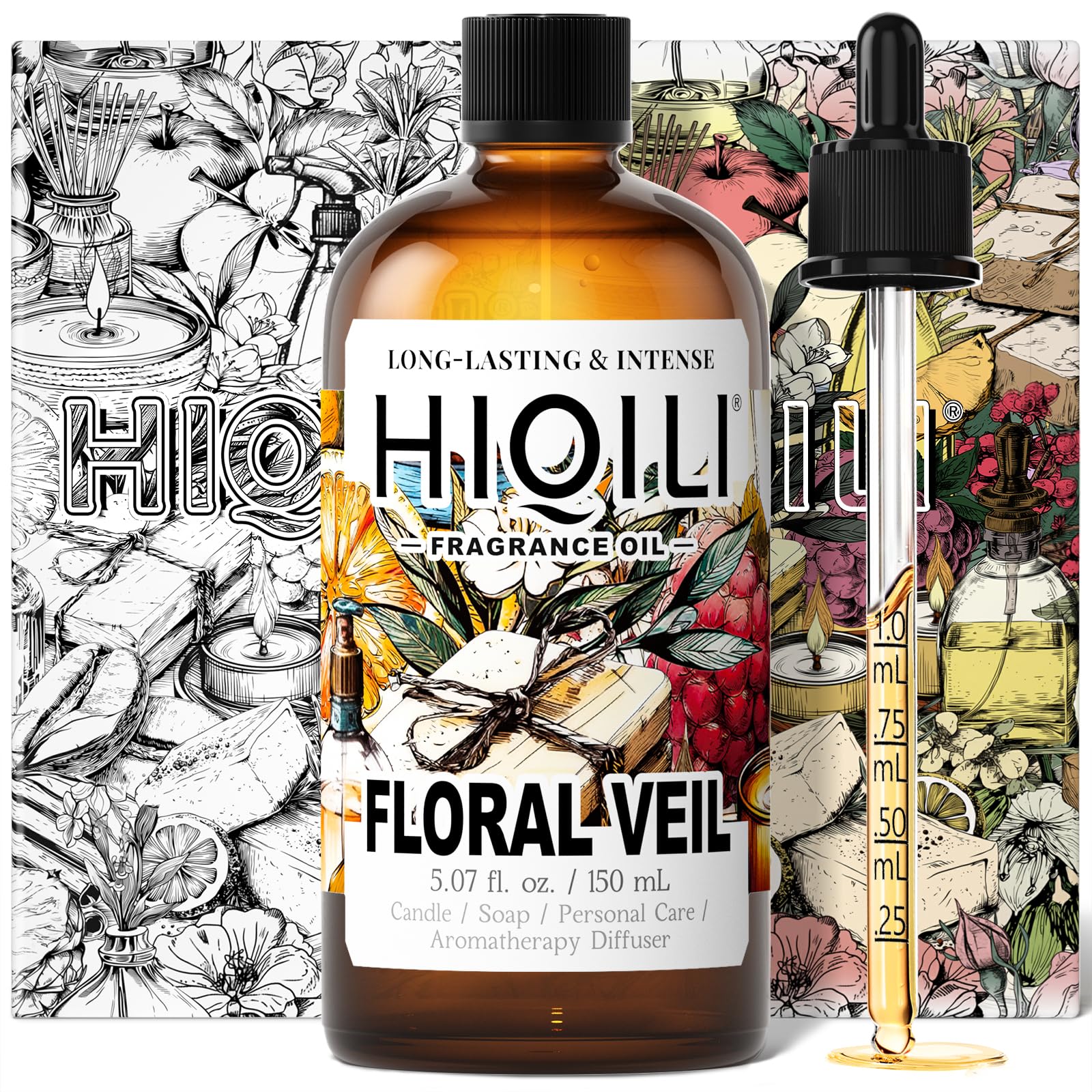 HIQILI Floral Veil Fragrance Oil for Candle, Soap &amp; Diffuser