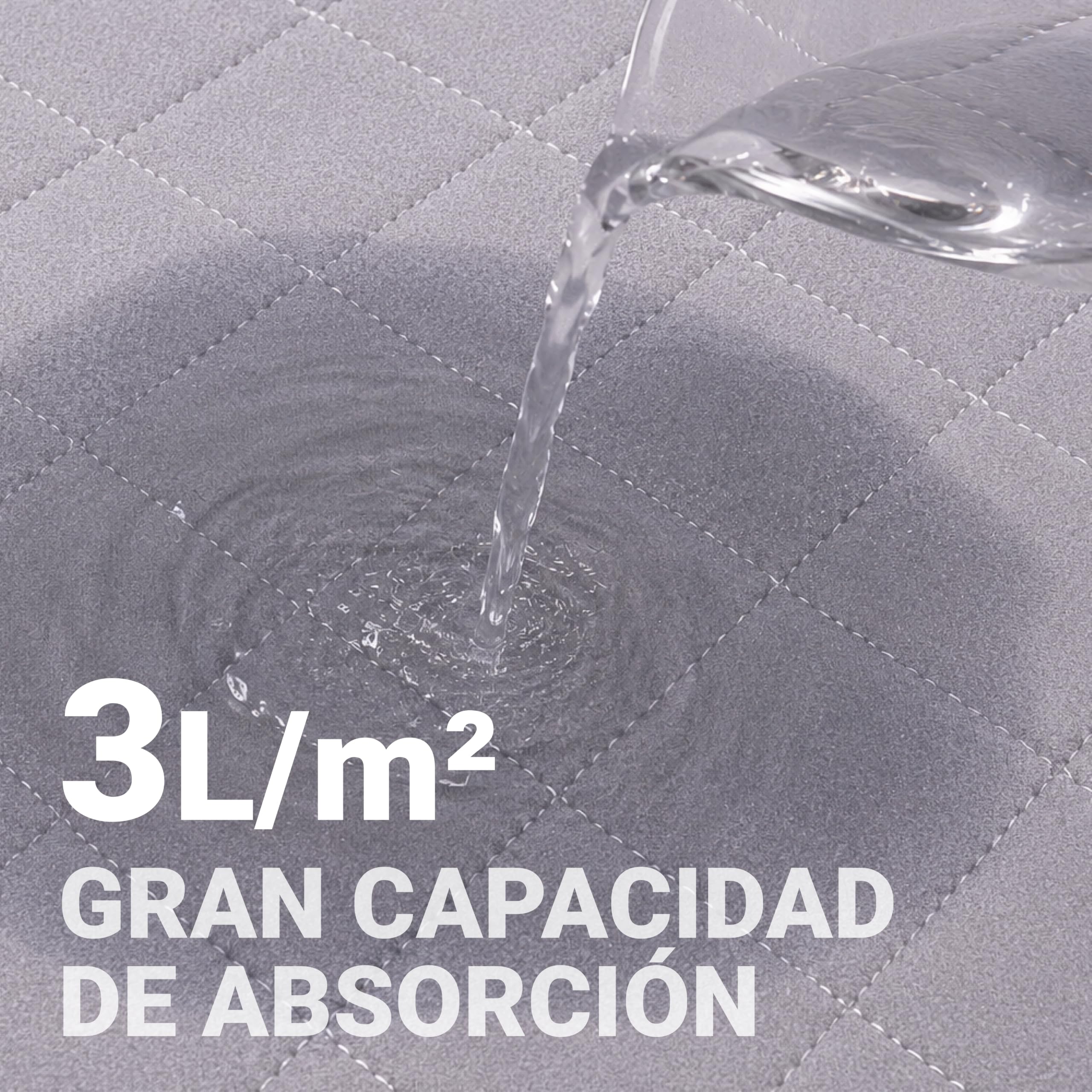 Empapador de Cama Lavable 135cm con Alas de 45cm y 4 Capas de protección. 2 Unidades. Super Absorbente 3 litros/m². Impermeable Reutilizable Protector. Variedad de Medidas 90cm,135cm,150cm.