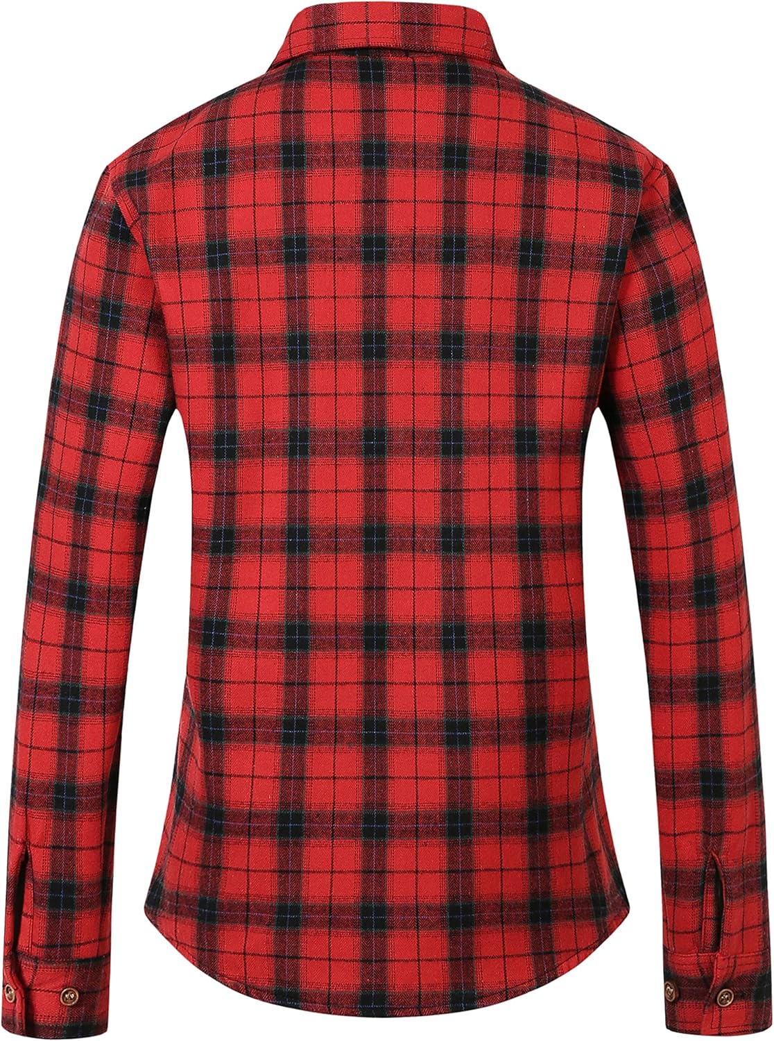 SSLR Fleece Lined Flannel Shirts for Women-Long Sleeve Flannel Jacket Button Down Plaid Shirts-Regular Fit, Casual - Image 2