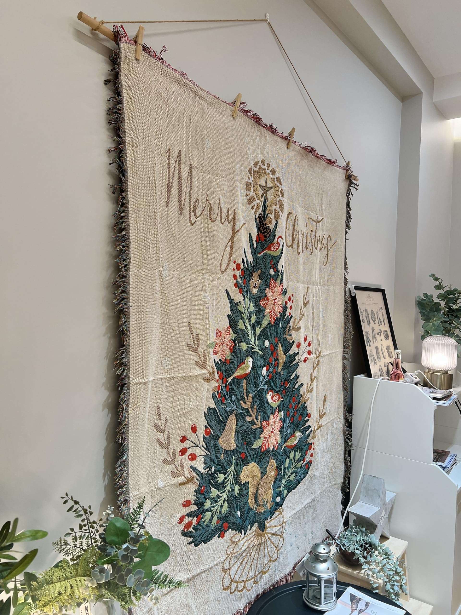 Amazon.co.jp: クリスマス,リス,ランケット, インテリア クリスマス