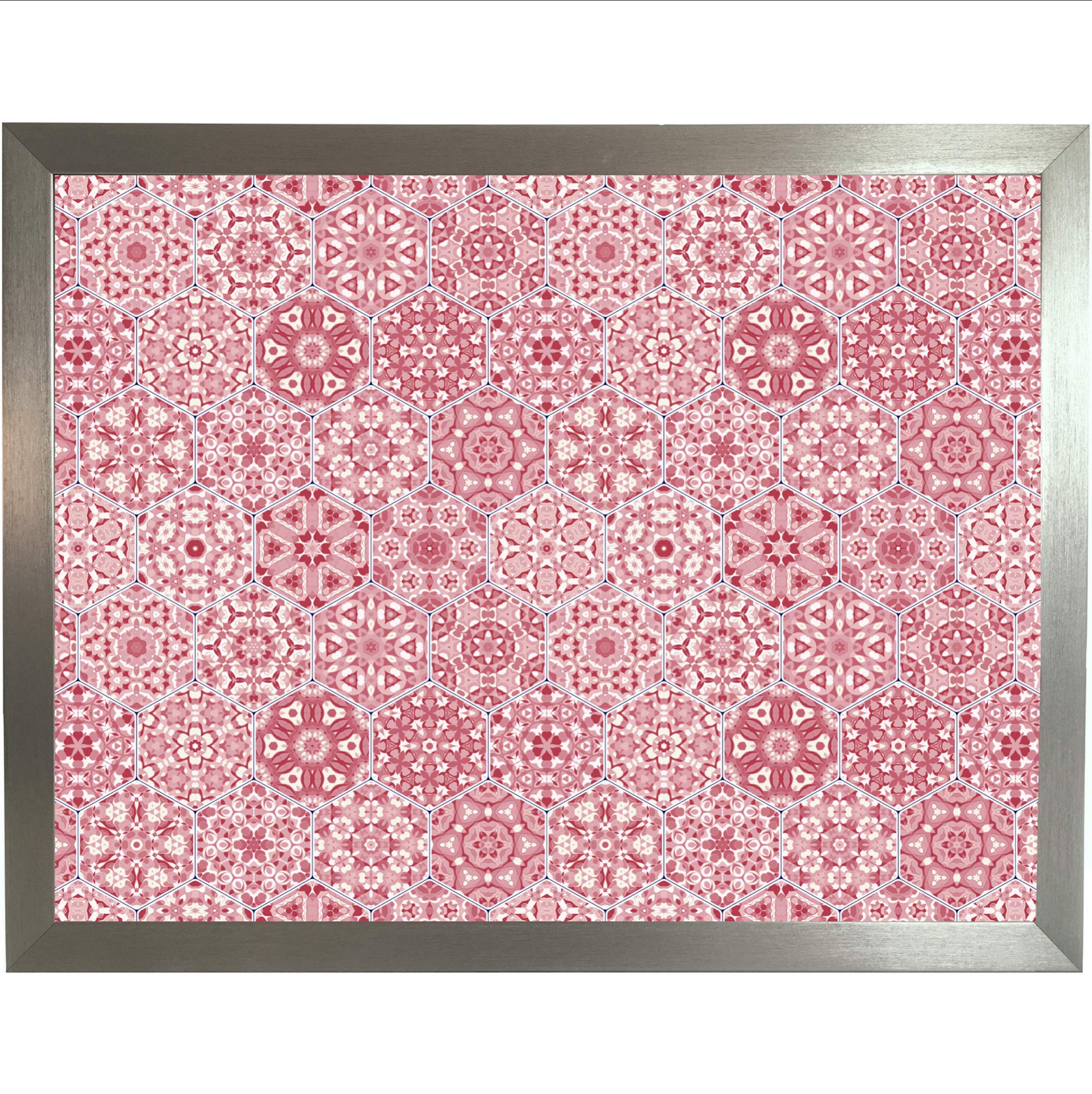 Rosy Lap Tray: Bean Bag Padded Cushion Tray Table (Silver Frame, Grey Cushion)