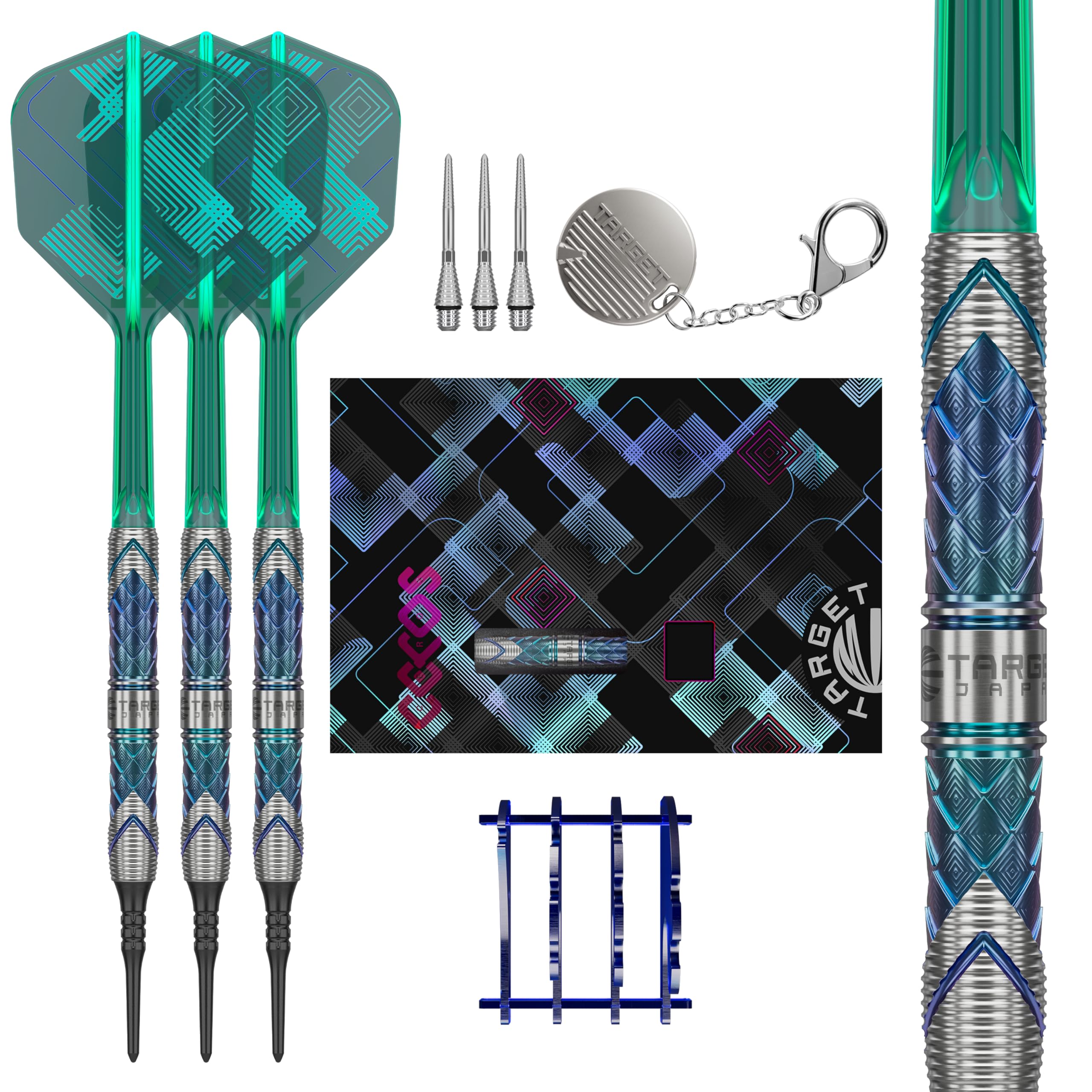 ダーツ JOKERD ZERO ULTIMATE S. POLYGON F Target Japan Kaze Series Ceros 03 Soft Tip Darts with Kflex, 19G