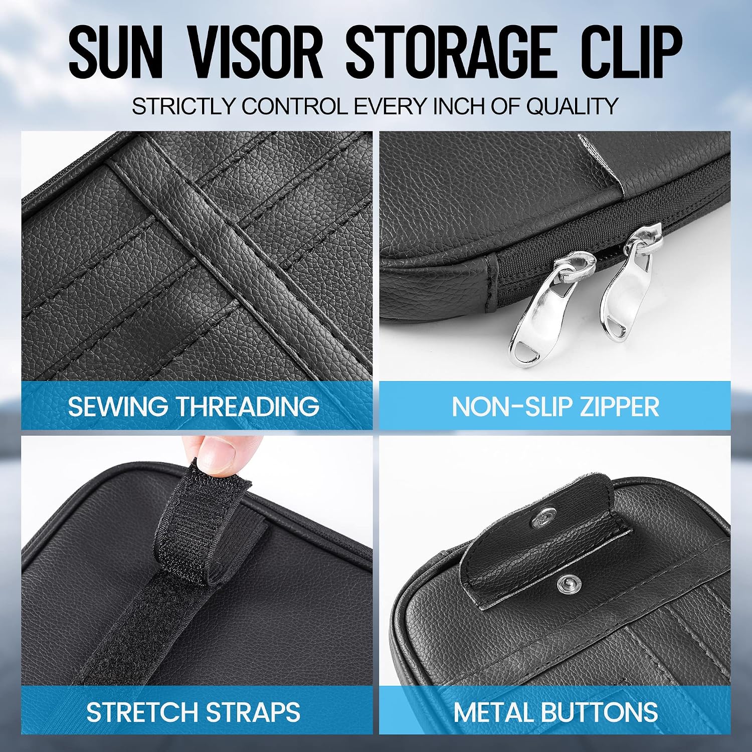 Da by Visor Accessories Car Sun Visor Organizer(Black)
