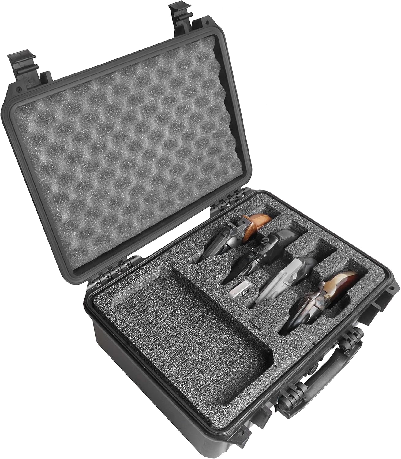 Case Club 4 Revolver Pre-Cut Waterproof Case with Silica Gel to Help Prevent Gun Rust