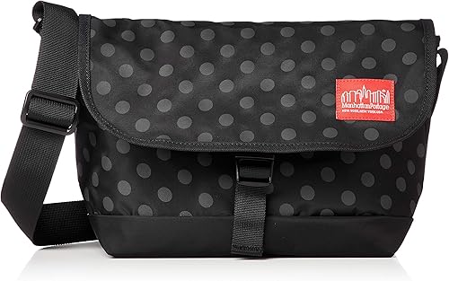 Amazon マンハッタンポーテージ 正規品 公式 メッセンジャーバッグ Dot Print Casual Messenger Bag Jrs ブラック Manhattan Portage マンハッタンポーテージ メッセンジャーバッグ