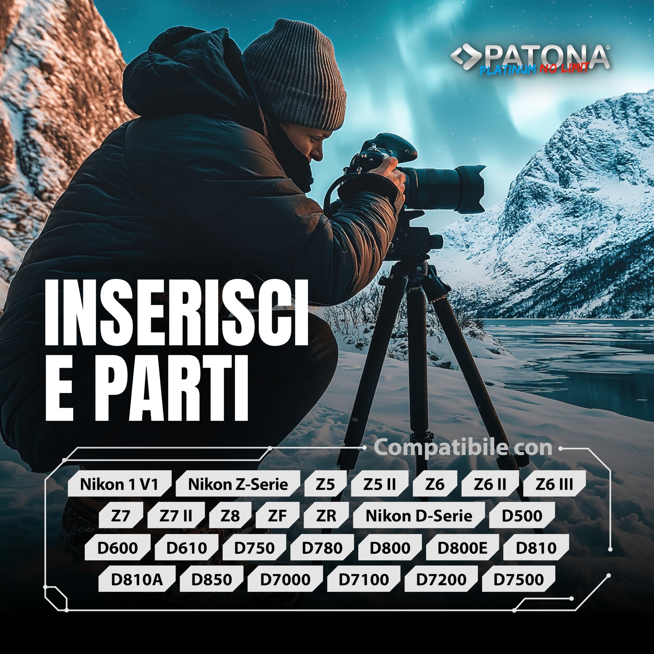 PATONA 2X Protect USB-C Batteria per Nikon EN-EL15c EL15b EL15 2600mAh | Batteria di ricambio per Z5 Z6 Zf Z6II Z6III Z7 Z7II Z8 D800 D850 D7000 D7100 D7200 D7500 – si ricarica direttamente