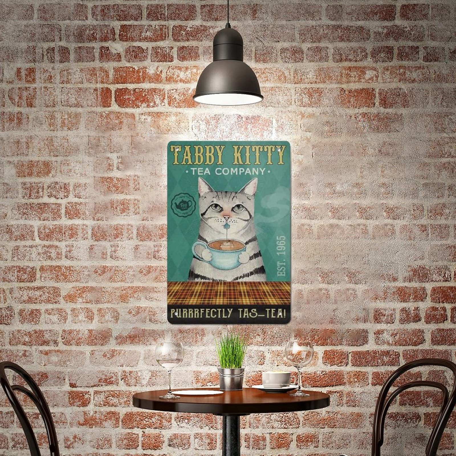 HomDeo Targa In Metallo Vintage 20x30 Cm - Decorazione Da Parete Per Bar, Garage, Casa - Segnaletica Stile Americano Con Bordi Arrotondati - 5