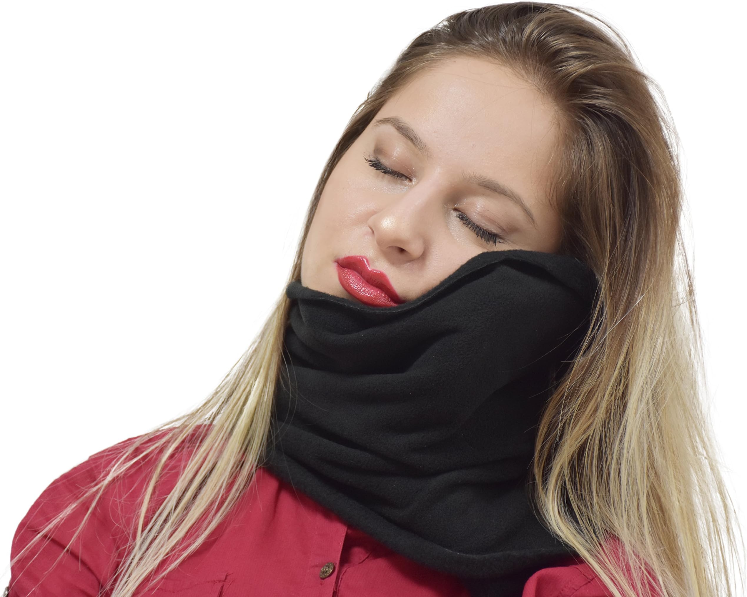 Neck Support Black Travel Pillow Cover Soft Insert Black For Airplane Car Seat Men Women Boys Girls Kids Lightweight- Maymars