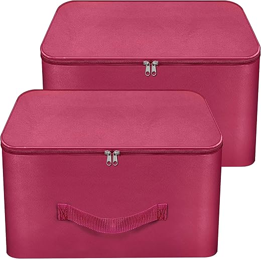 Storite 2 Pack Nylon Wardrobe Bag Underbed Moisture Proof Cloth Storage Organizer, Storage box for Clothes Saree Bags with
