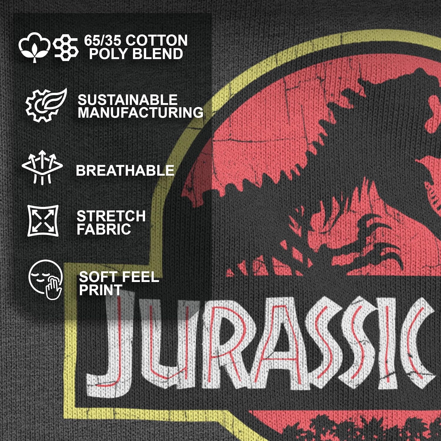 Jurassic Park Men’s Big Classic Movie Logo T-Shirt - Image 4